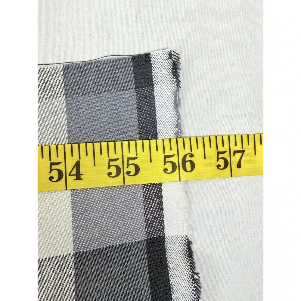 Buffalo Plaid Fabric Black Gray White Upholstery Craft Sewing 56